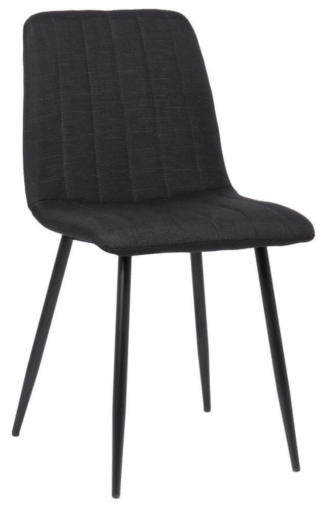 BHM Germany Jedálenská stolička Dijon, textil, čierna